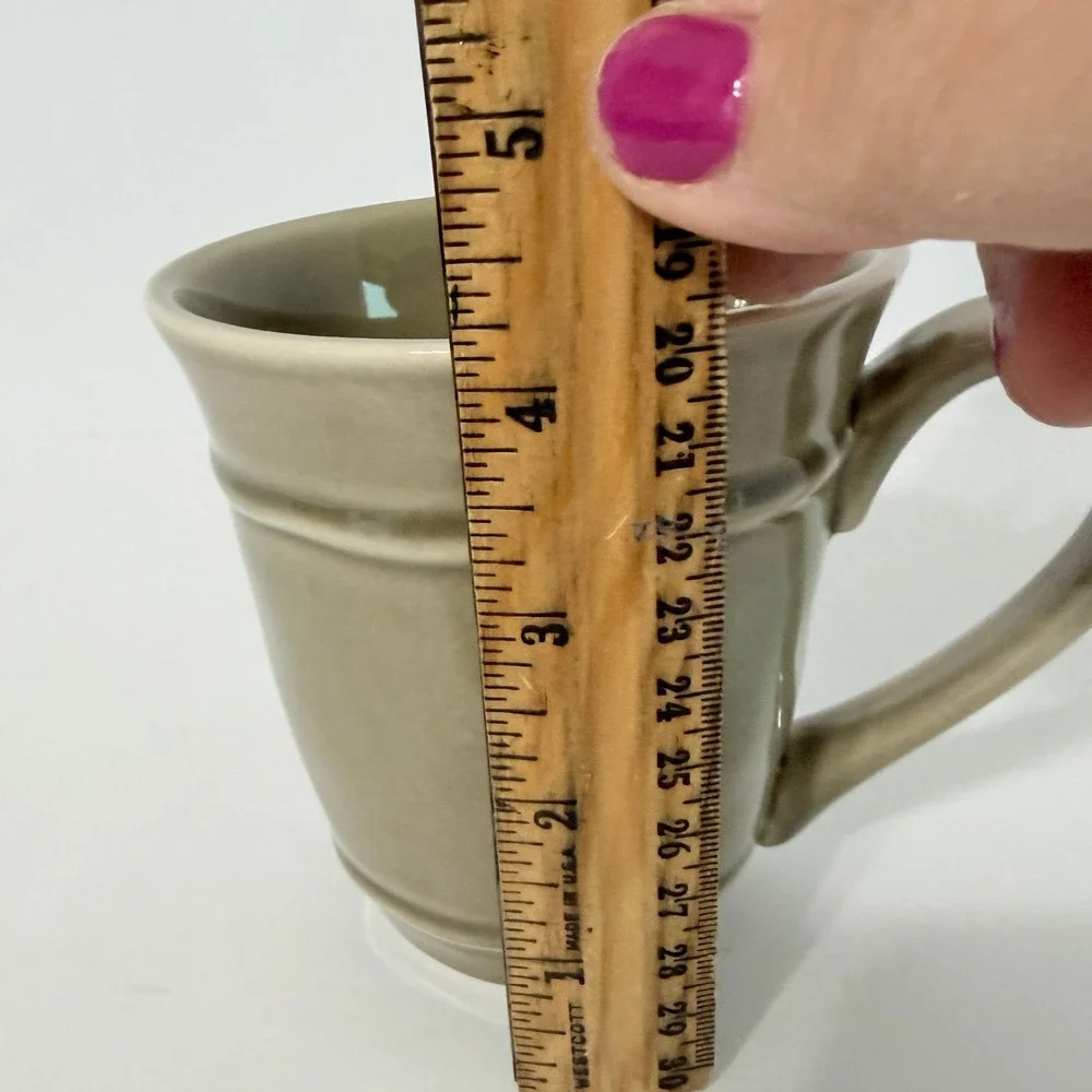Pottery Barn Cambria Taupe Tan Stoneware Coffee Mug 12oz Replacement